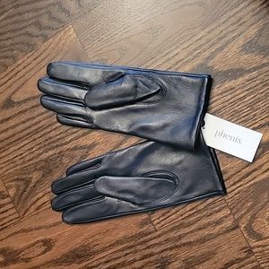 Phenix NAVY Cashmere lined leather gloves
